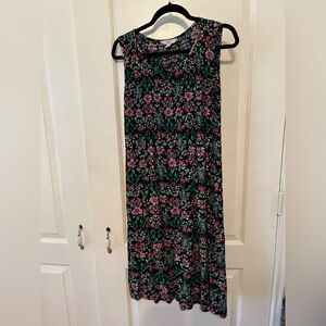 Croft & Barrow black Floral Sleeveless Dress - Black and Pink. Size medium.